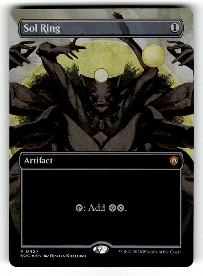 Sol Ring (Borderless) – 427 SOC: Commander: Secrets of Strixhaven P Foil NM