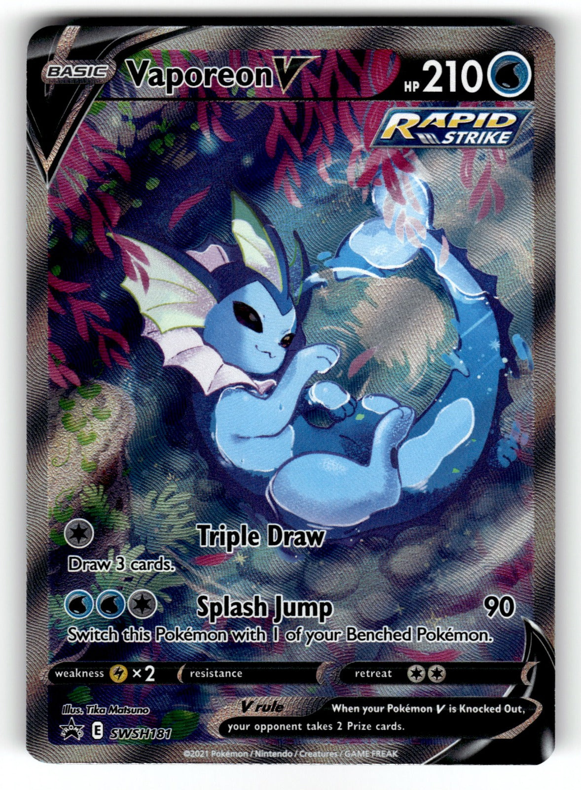 Vaporeon V - – SWSH181 SWSD: SWSH: Sword & Shield Promo Cards Promo Holo NM