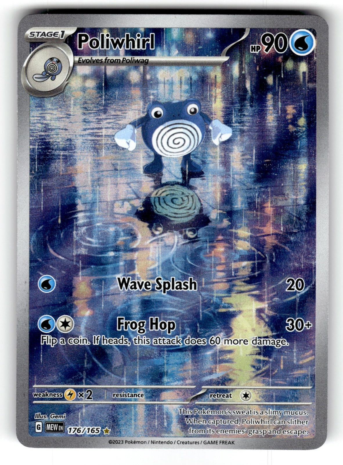 Poliwhirl – 176/165 MEW: SV: Scarlet & Violet 151 Illustration Rare Holo NM