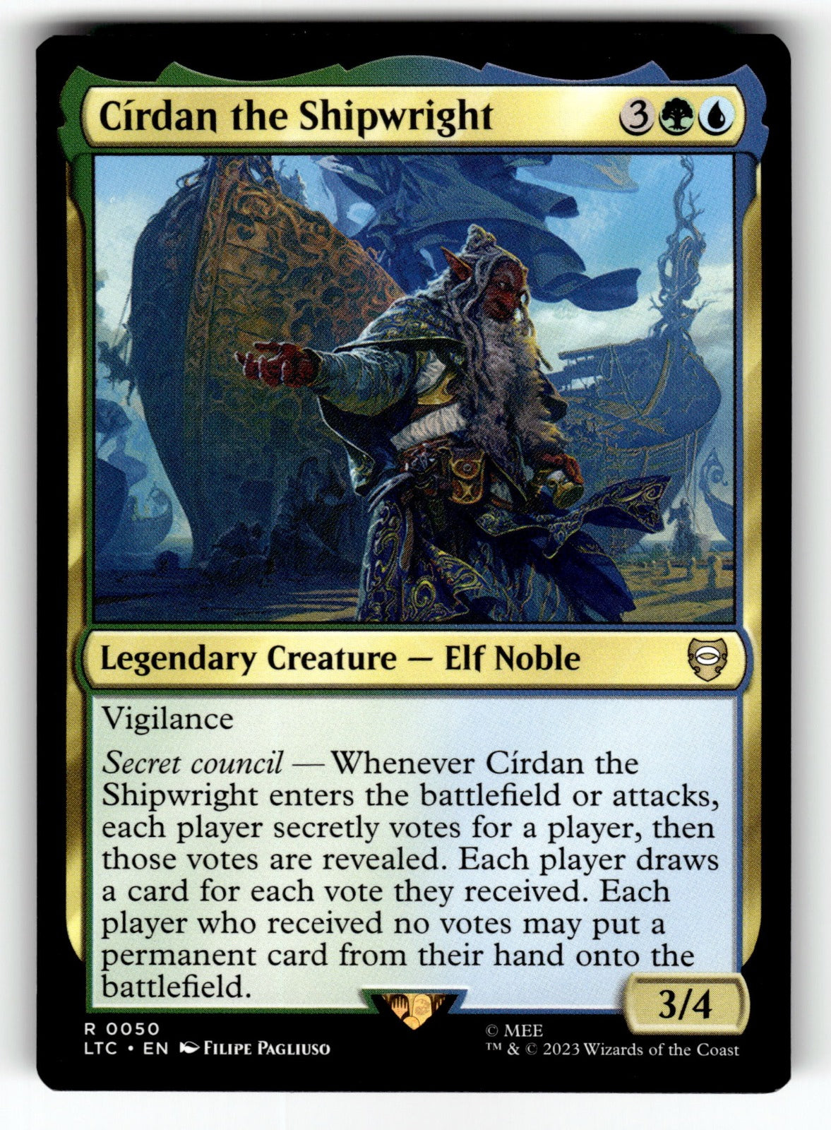 Cirdan the Shipwright – 50 LTC: Commander: The Lord of the Rings: Tales of Middle-earth R NM
