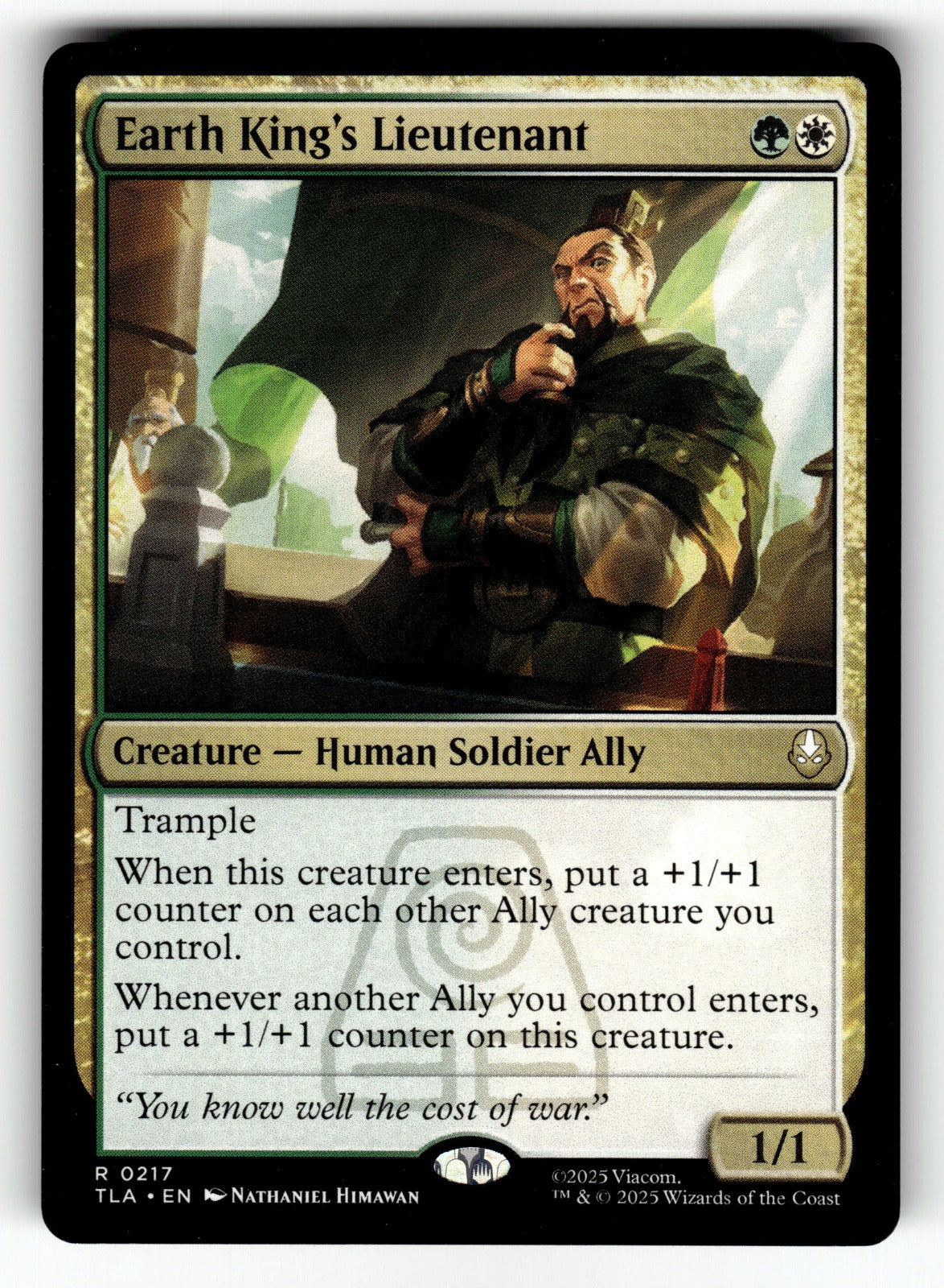 Earth King's Lieutenant – 217 TLA: Avatar: The Last Airbender R NM