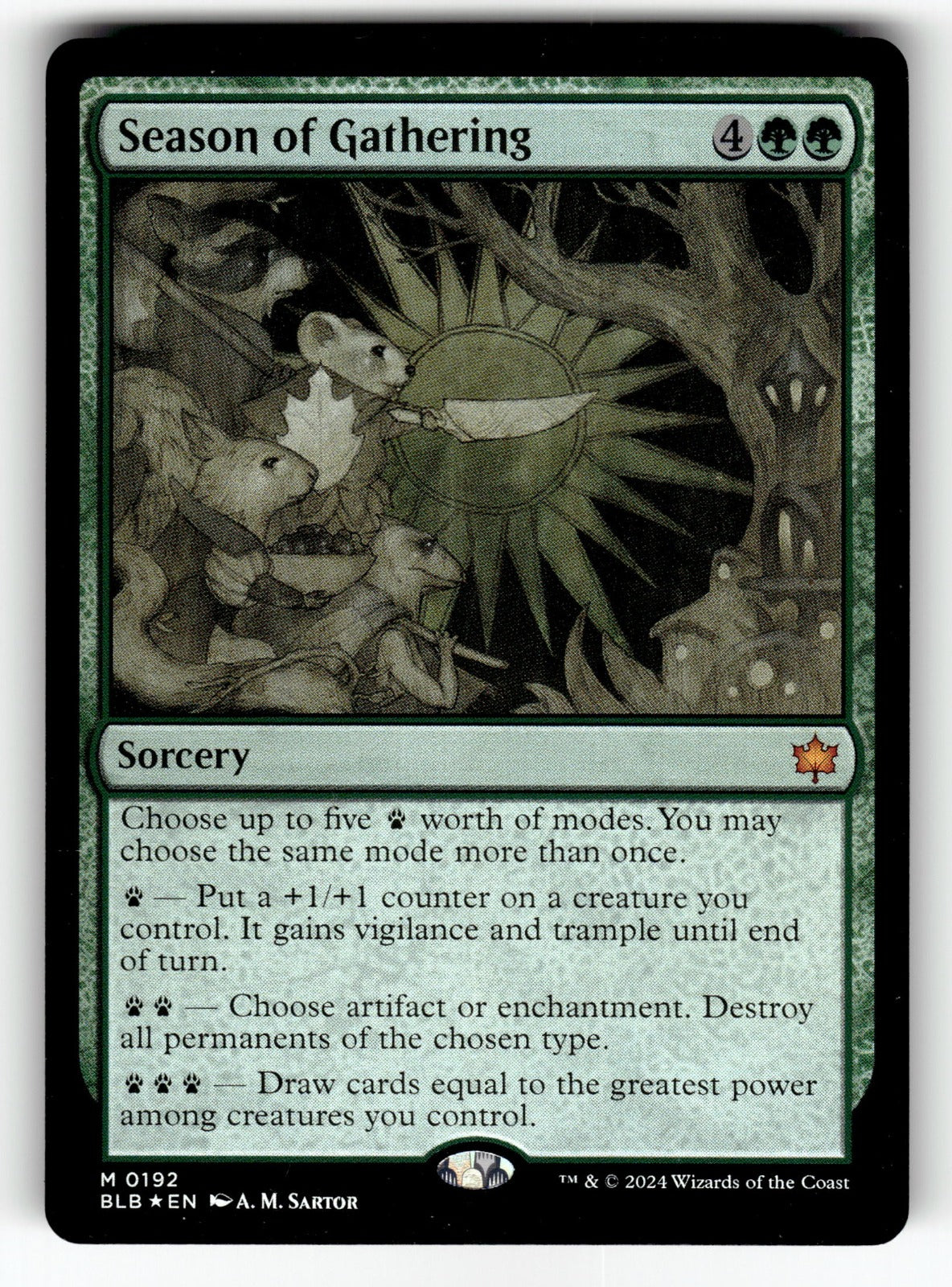 Season of Gathering – 192 BLB: Bloomburrow M FoilNM