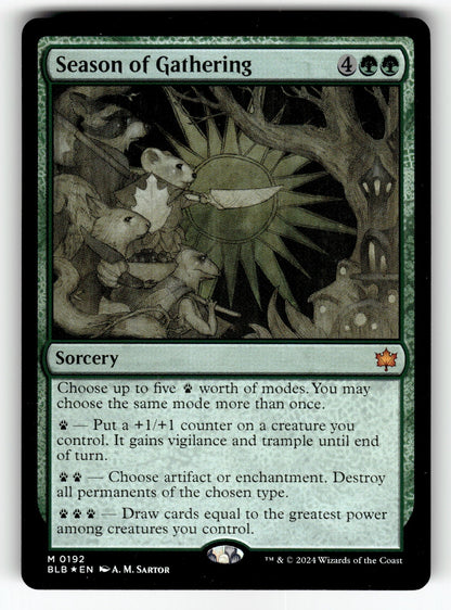 Season of Gathering – 192 BLB: Bloomburrow M FoilNM