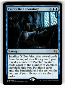 Empty the Laboratory – 14 MIC: Commander: Innistrad: Midnight Hunt R NM