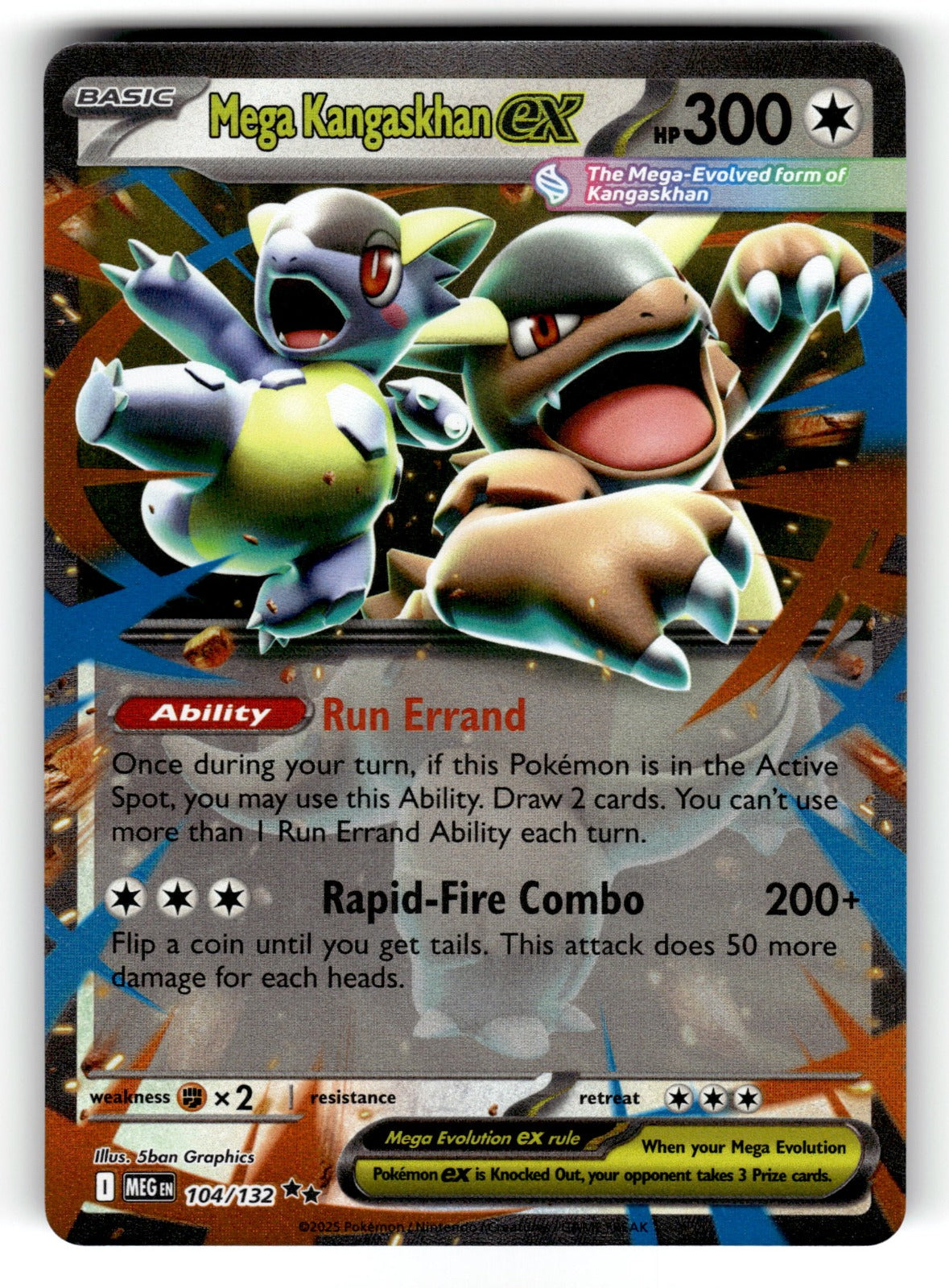Mega Kangaskhan ex - – 104/132 MEG: ME01: Mega Evolution Double Rare Holo NM