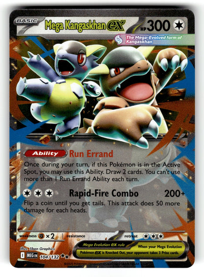 Mega Kangaskhan ex - – 104/132 MEG: ME01: Mega Evolution Double Rare Holo NM