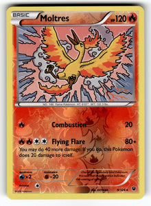 Moltres – 9/124 FCO: XY - Fates Collide Rare Reverse Holo NM