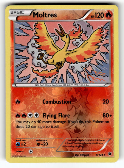 Moltres – 9/124 FCO: XY - Fates Collide Rare Reverse Holo NM