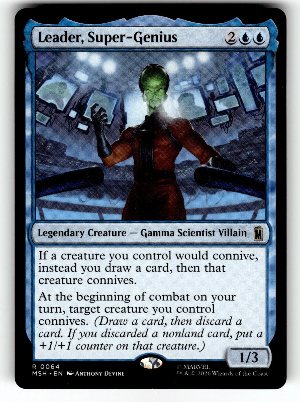 Leader, Super-Genius – 64 MSH: Marvel Super Heroes R NM