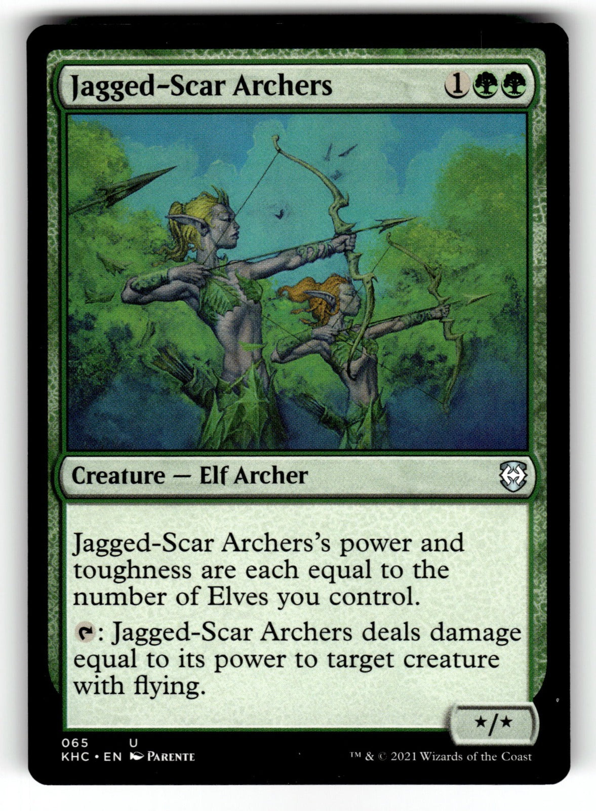 Jagged-Scar Archers – 65 KHC: Commander: Kaldheim U NM