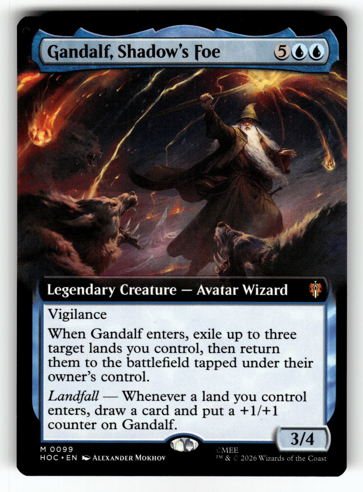 Gandalf, Shadow's Foe (Extended Art) – 99 HOC: The Hobbit: Eternal-Legal M NM