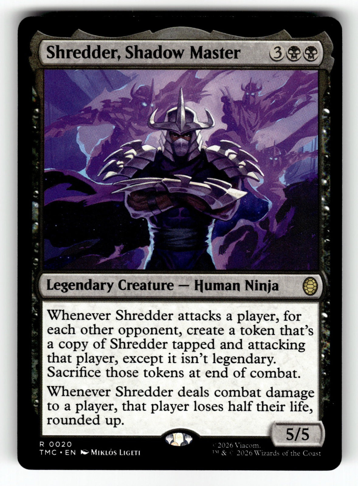 Shredder, Shadow Master – 20 TMC: Commander: Teenage Mutant Ninja Turtles R NM