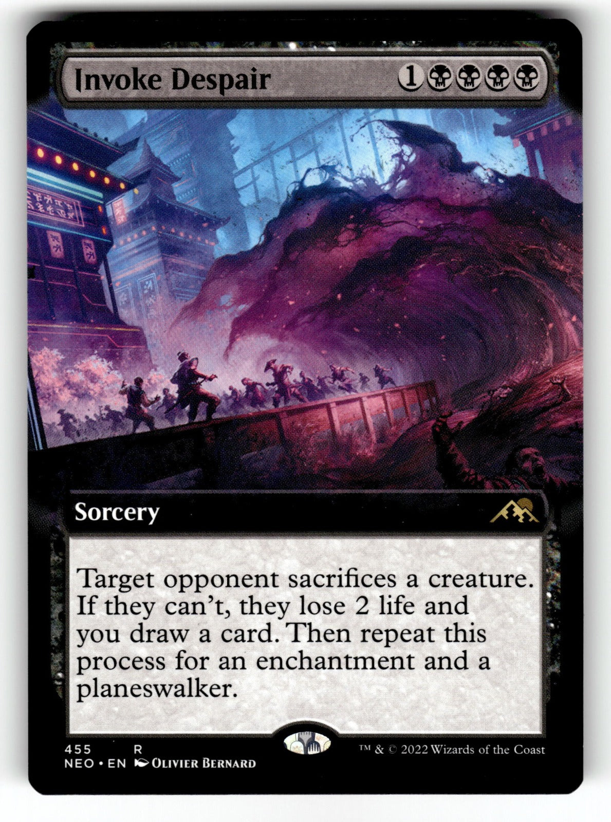 Invoke Despair (Extended Art) – 455 NEO: Kamigawa: Neon Dynasty R NM