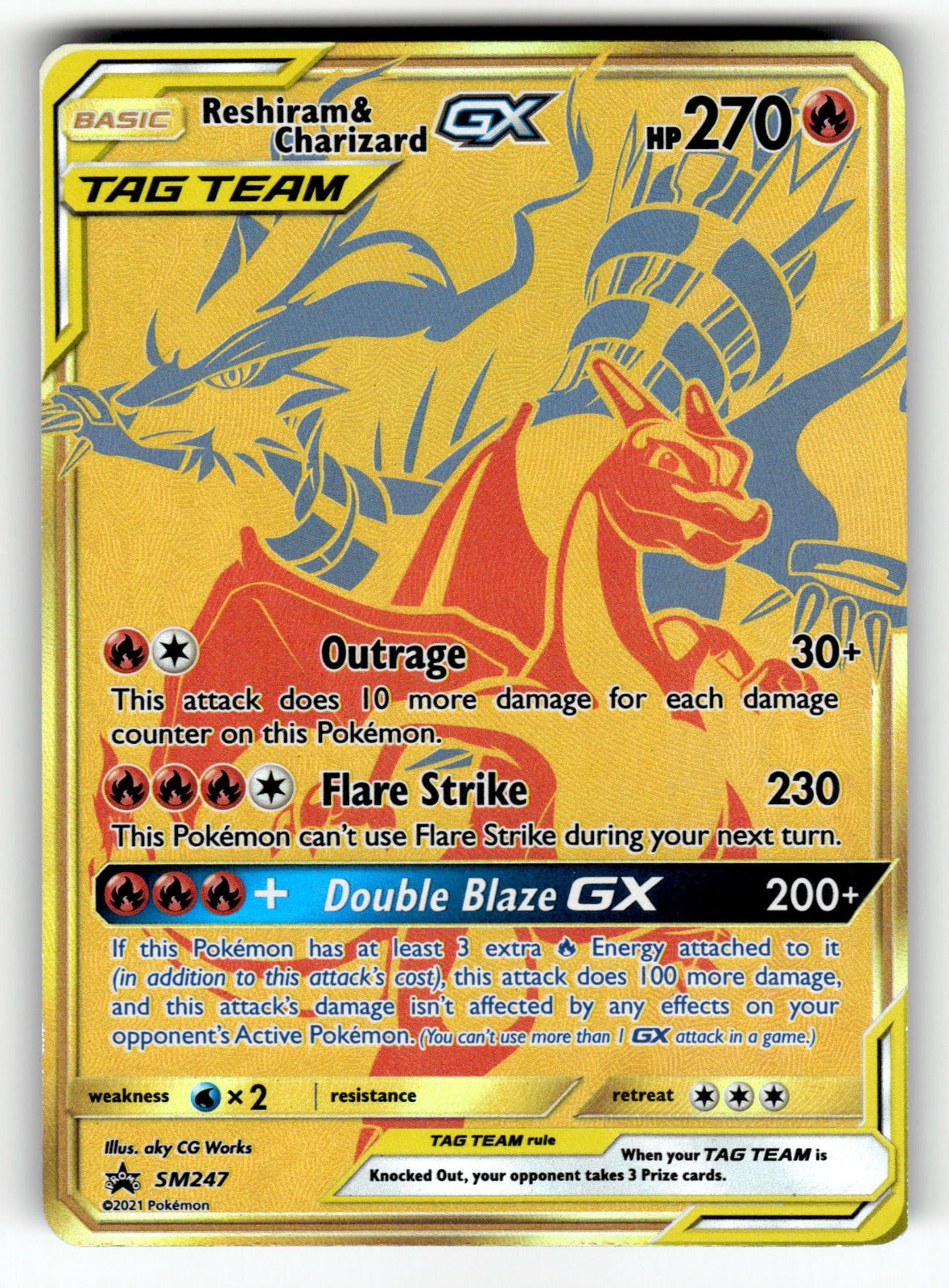 Reshiram & Charizard GX - – SM247 SMP: SM Promos Promo Holo NM