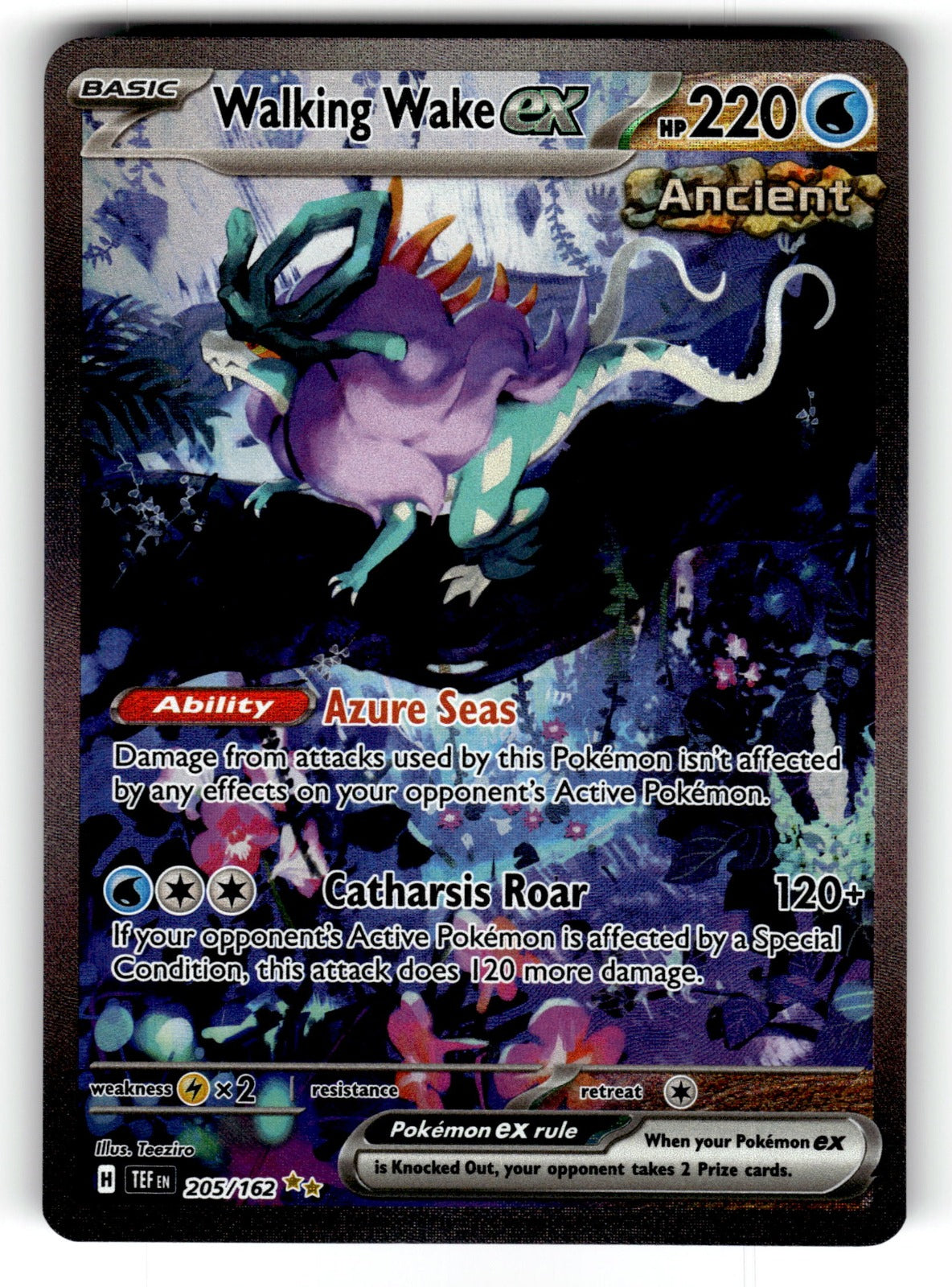 Walking Wake ex – 205/162 TEF: SV05: Temporal Forces Special Illustration Rare Holo NM