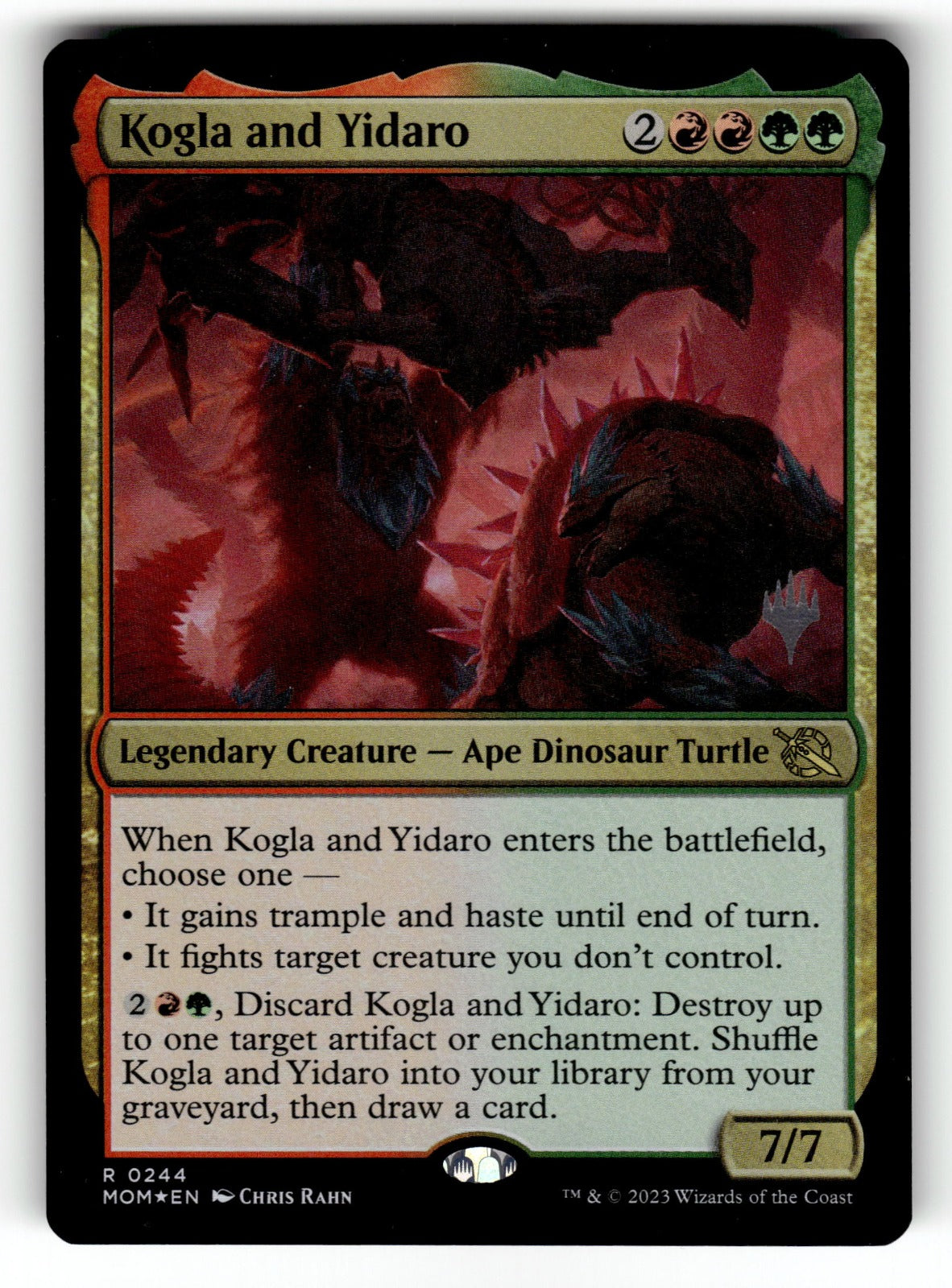 Kogla and Yidaro – 244 PPMOM: Promo Pack: March of the Machine R Foil NM