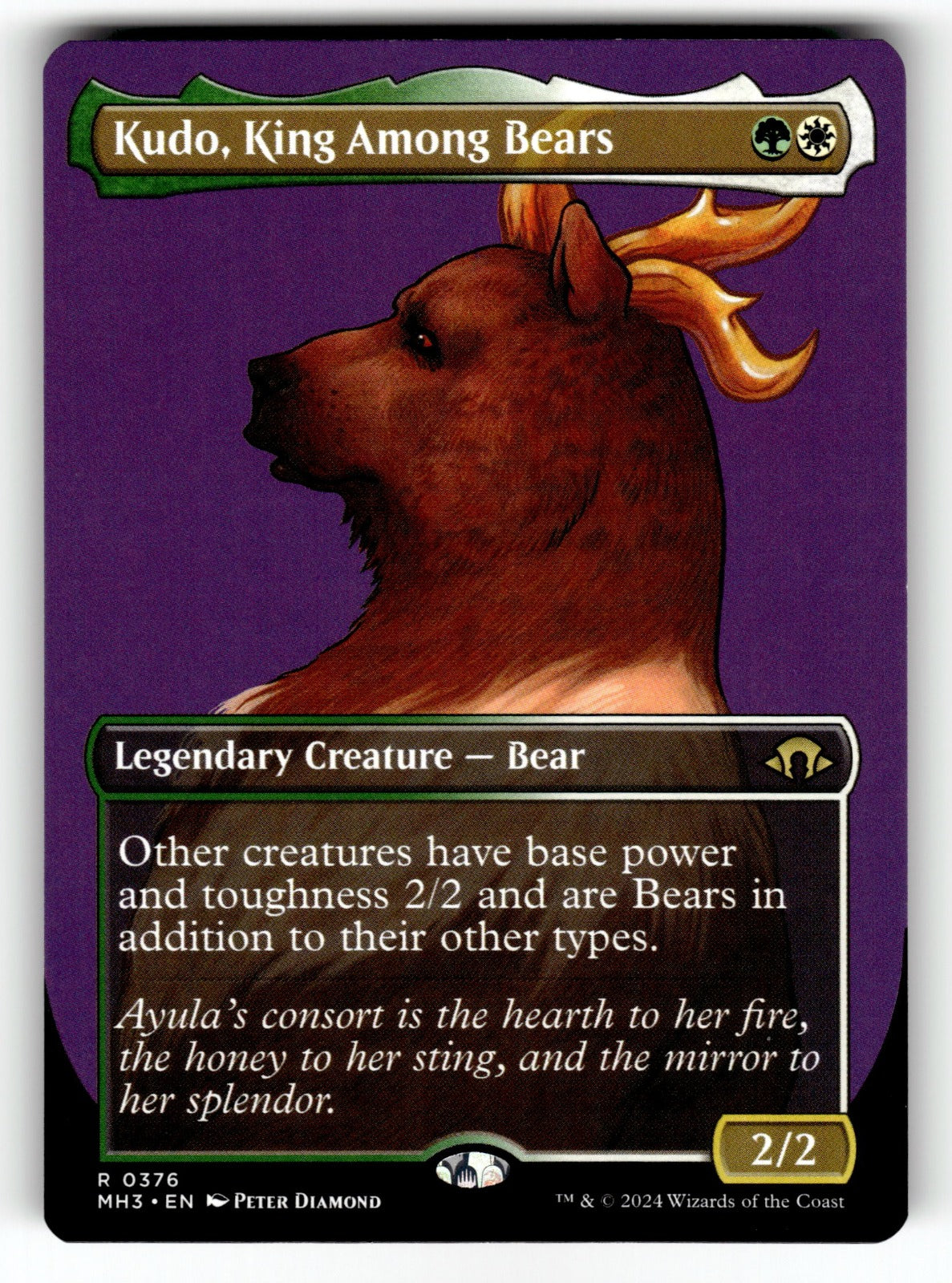 Kudo, King Among Bears (Borderless) – 376 MH3: Modern Horizons 3 R NM