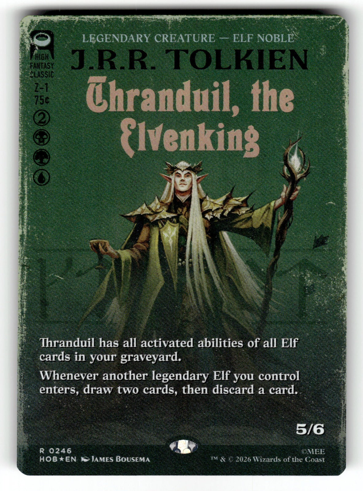 Thranduil, the Elvenking (Borderless) – 246 HOB: The Hobbit R Foil NM