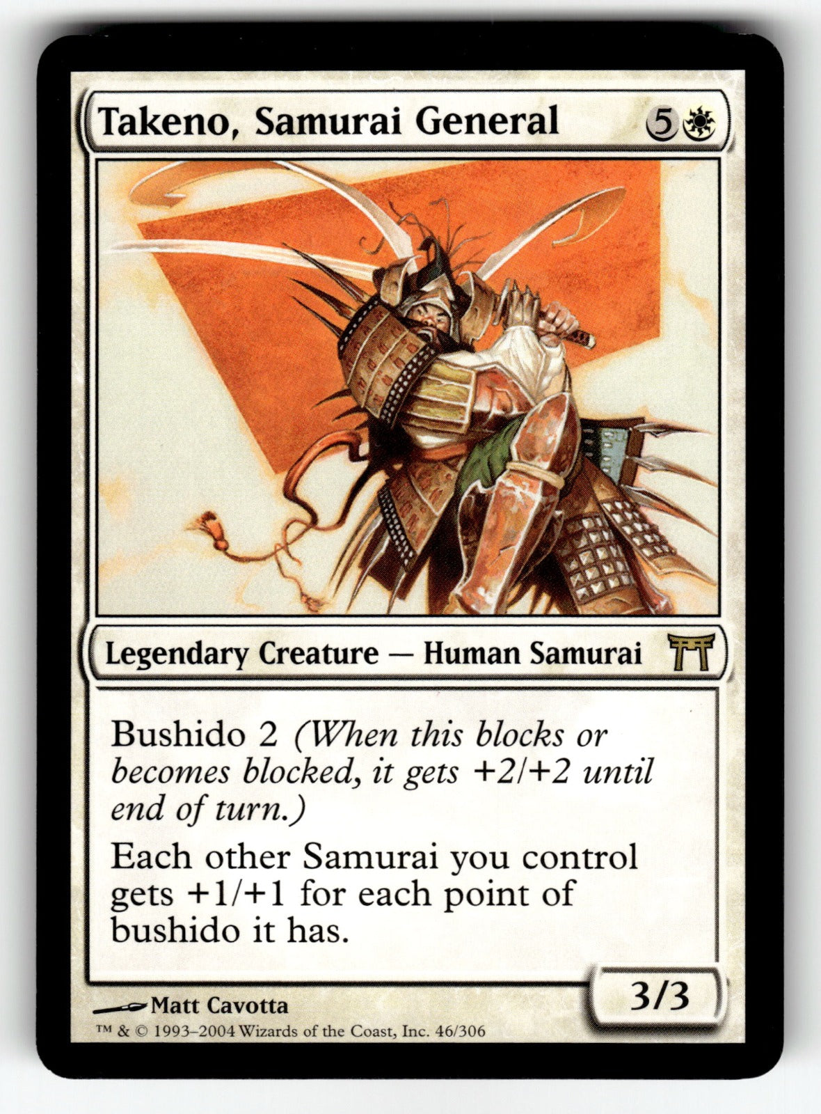 Takeno, Samurai General – 46 CHK: Champions of Kamigawa R LP