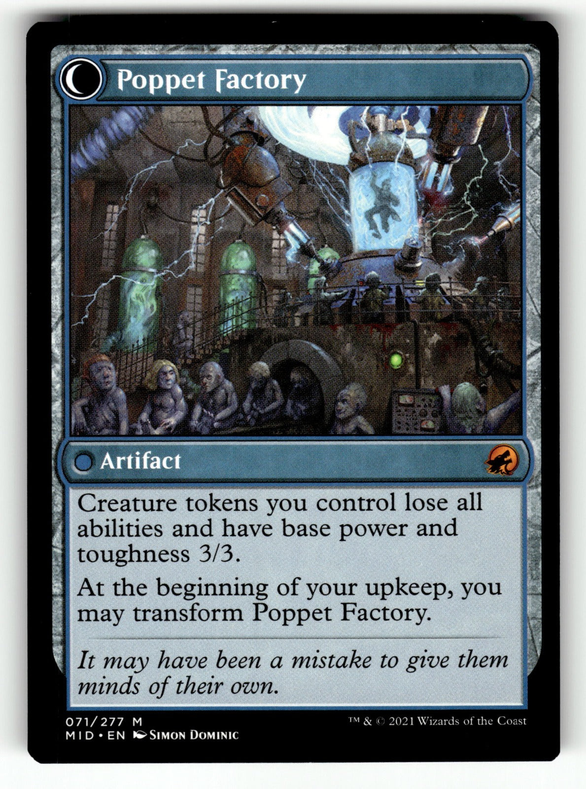 Poppet Stitcher – 71 MID: Innistrad: Midnight Hunt M NM (Back)