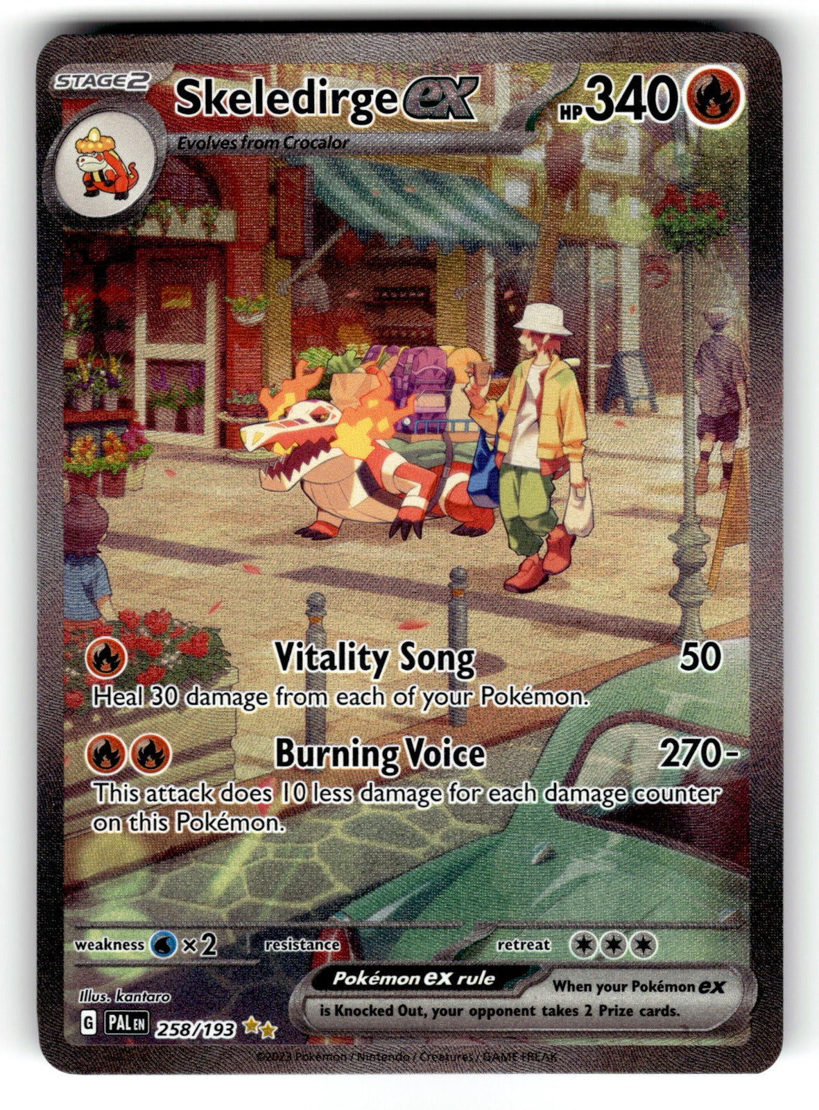 Skeledirge ex – 258/193 PAL: SV02: Paldea Evolved Special Illustration Rare Holo NM