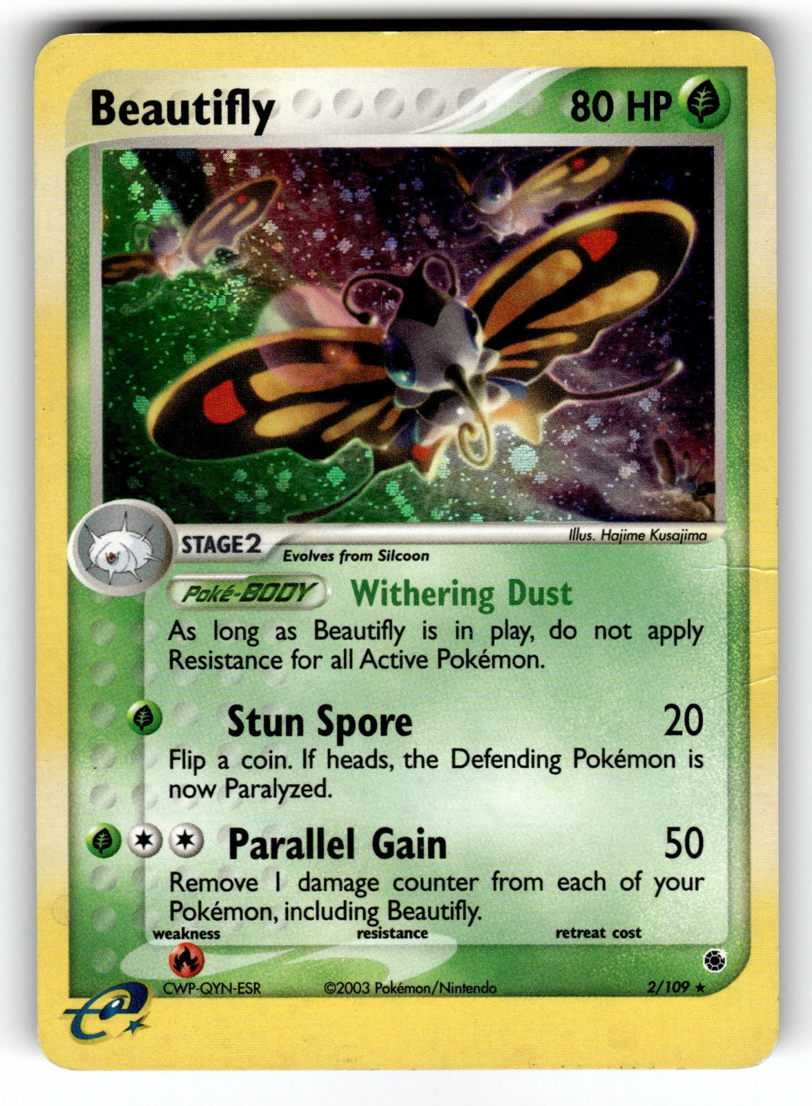 Beautifly – 2/109 RS: Ruby and Sapphire Holo Rare HoloMP