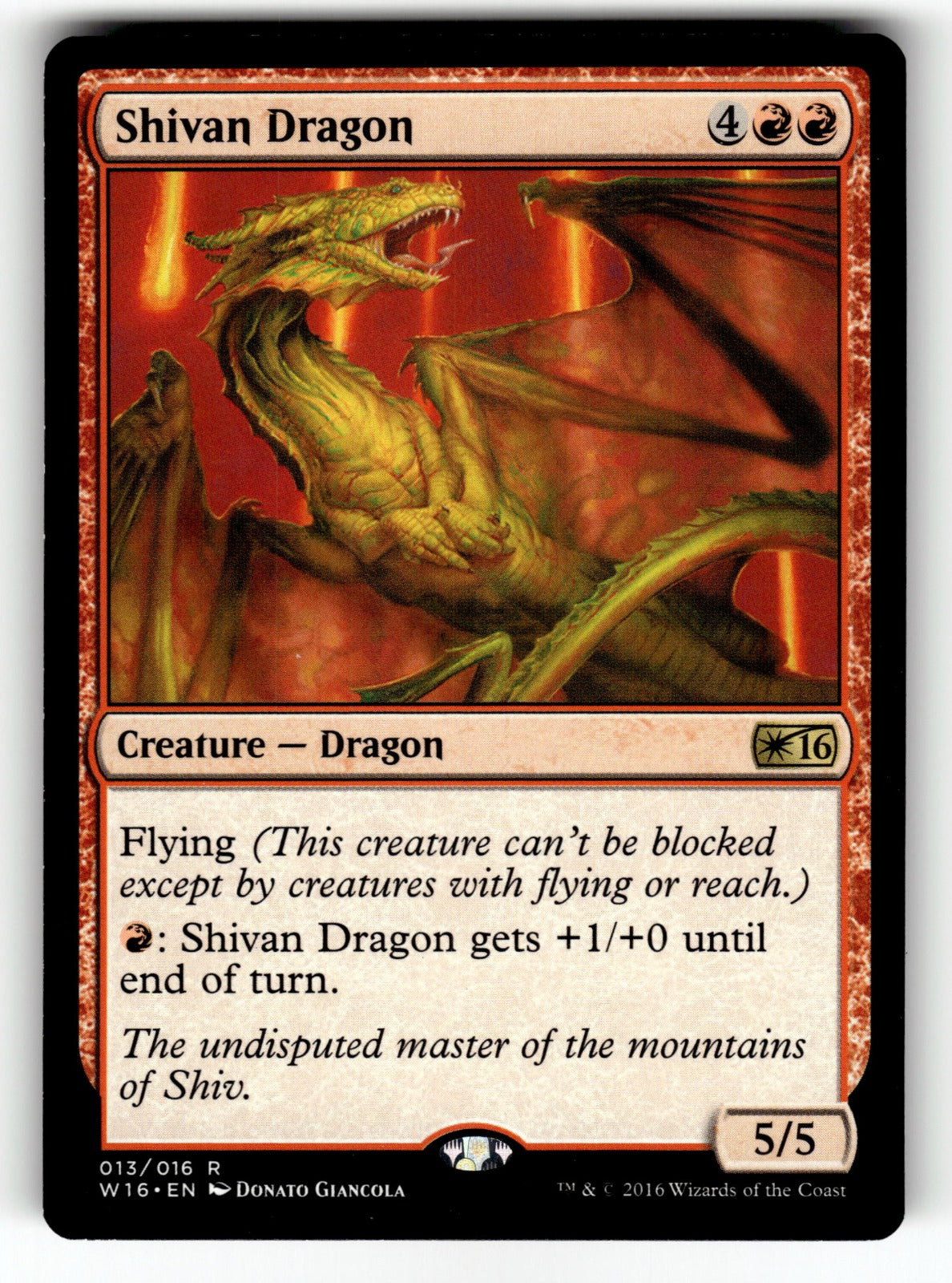 Shivan Dragon – 13 W16: Welcome Deck 2016 R LP