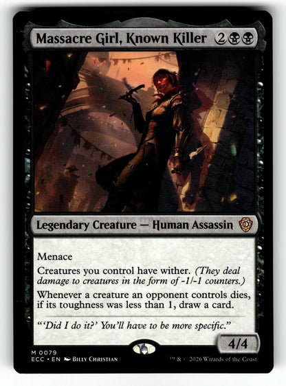 Massacre Girl, Known Killer – 79 ECC: Commander: Lorwyn Eclipsed M NM