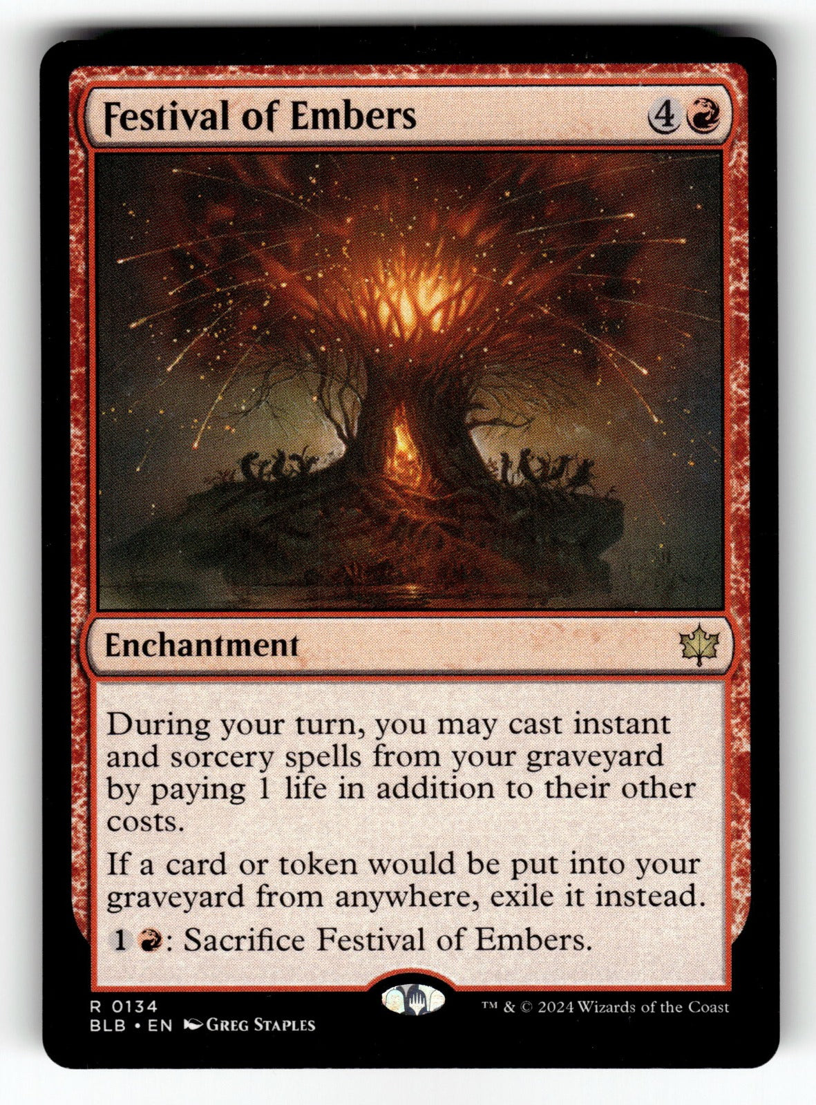 Festival of Embers – 134 BLB: Bloomburrow R NM