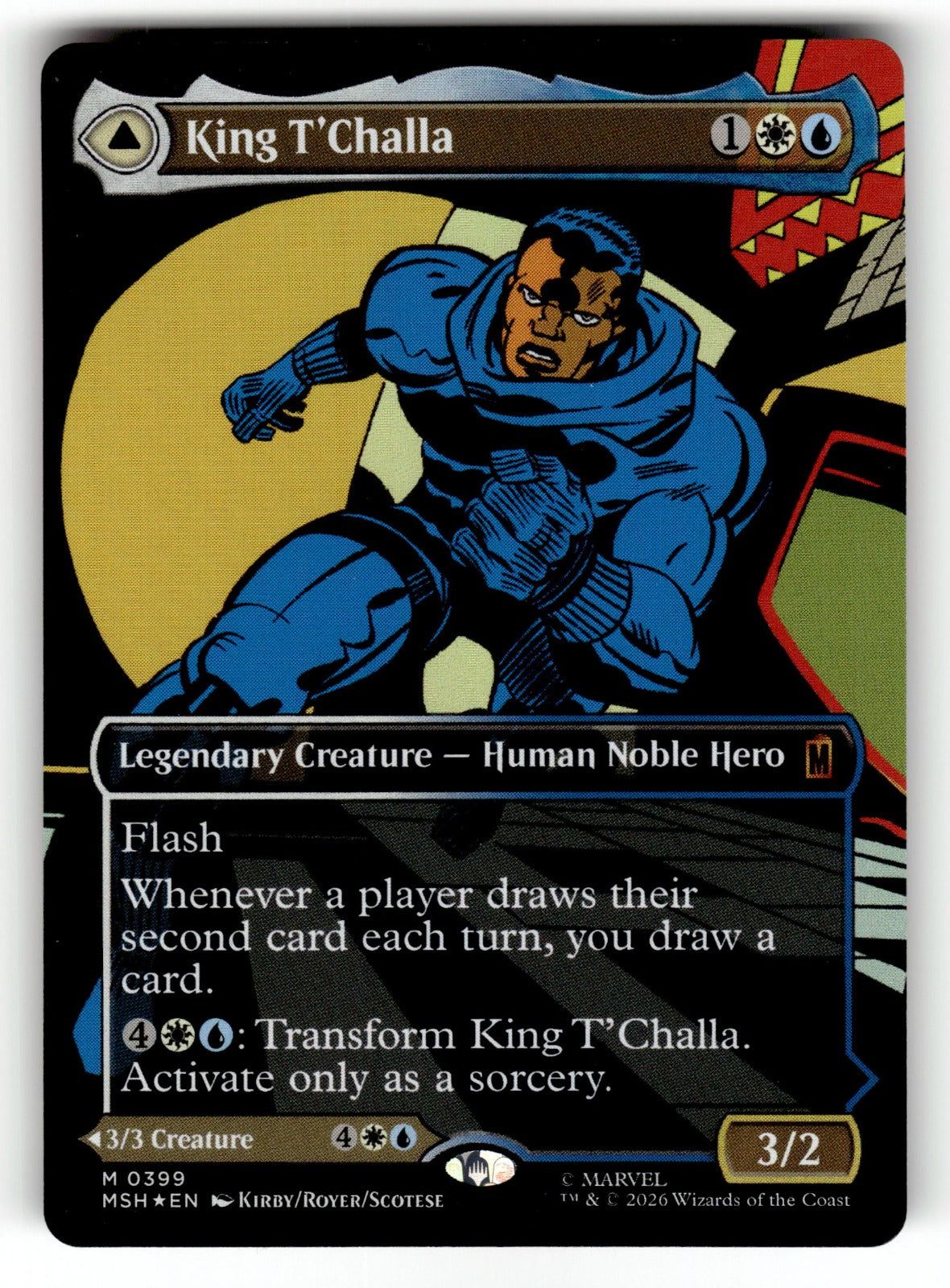King T'Challa (Borderless) – 399 MSH: Marvel Super Heroes M Foil NM