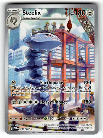 Steelix – 208/182 PAR: SV04: Paradox Rift Illustration Rare Holo NM