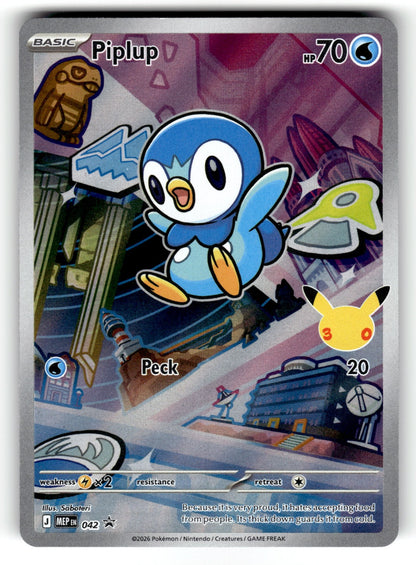 Piplup – 042 MEP: ME: Mega Evolution Promo Promo Holo NM