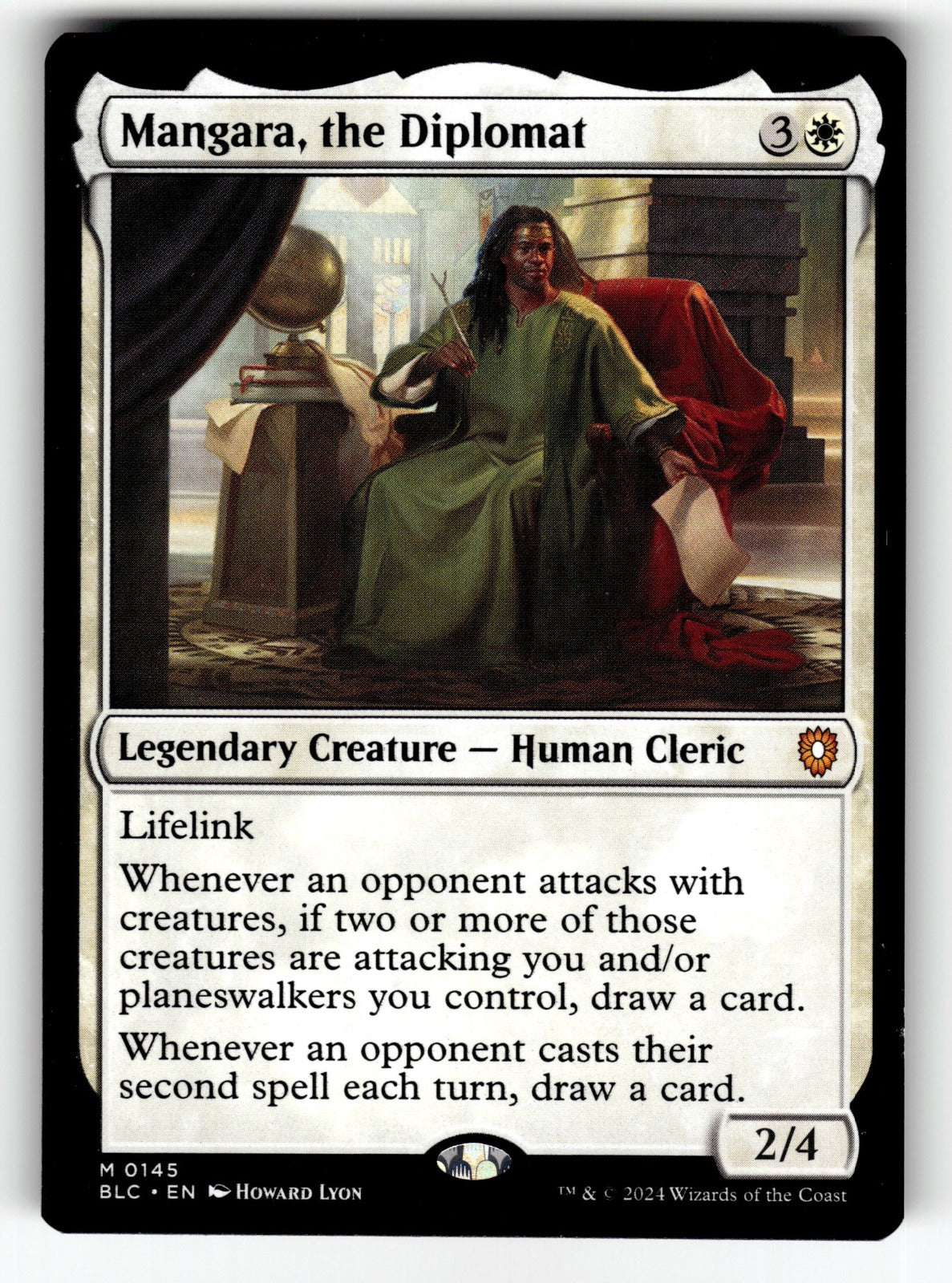 Mangara, the Diplomat – 145 BLC: Commander: Bloomburrow M NM