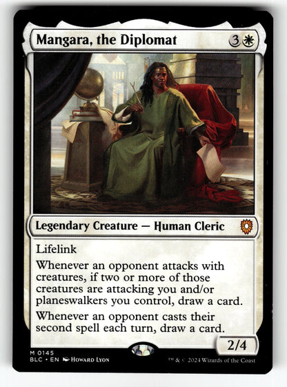 Mangara, the Diplomat – 145 BLC: Commander: Bloomburrow M NM