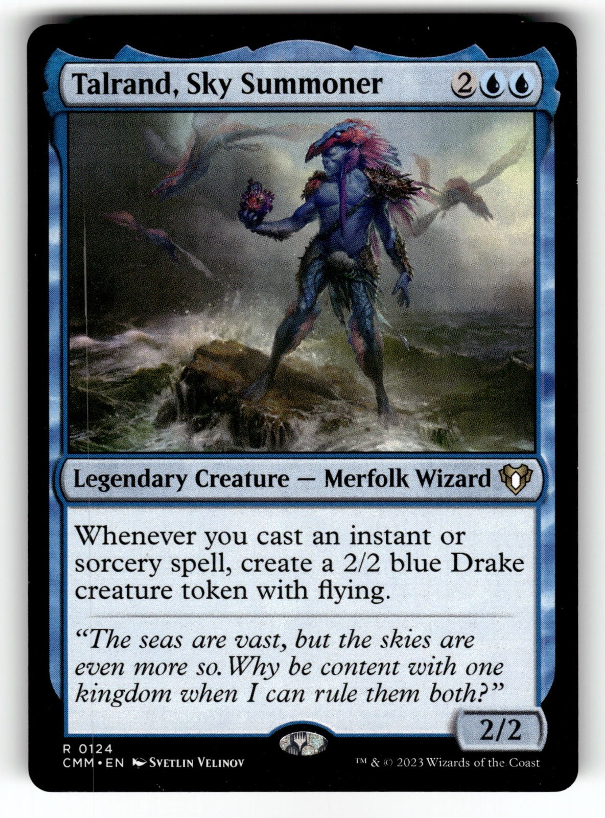 Talrand, Sky Summoner – 124 CMM: Commander Masters R NM