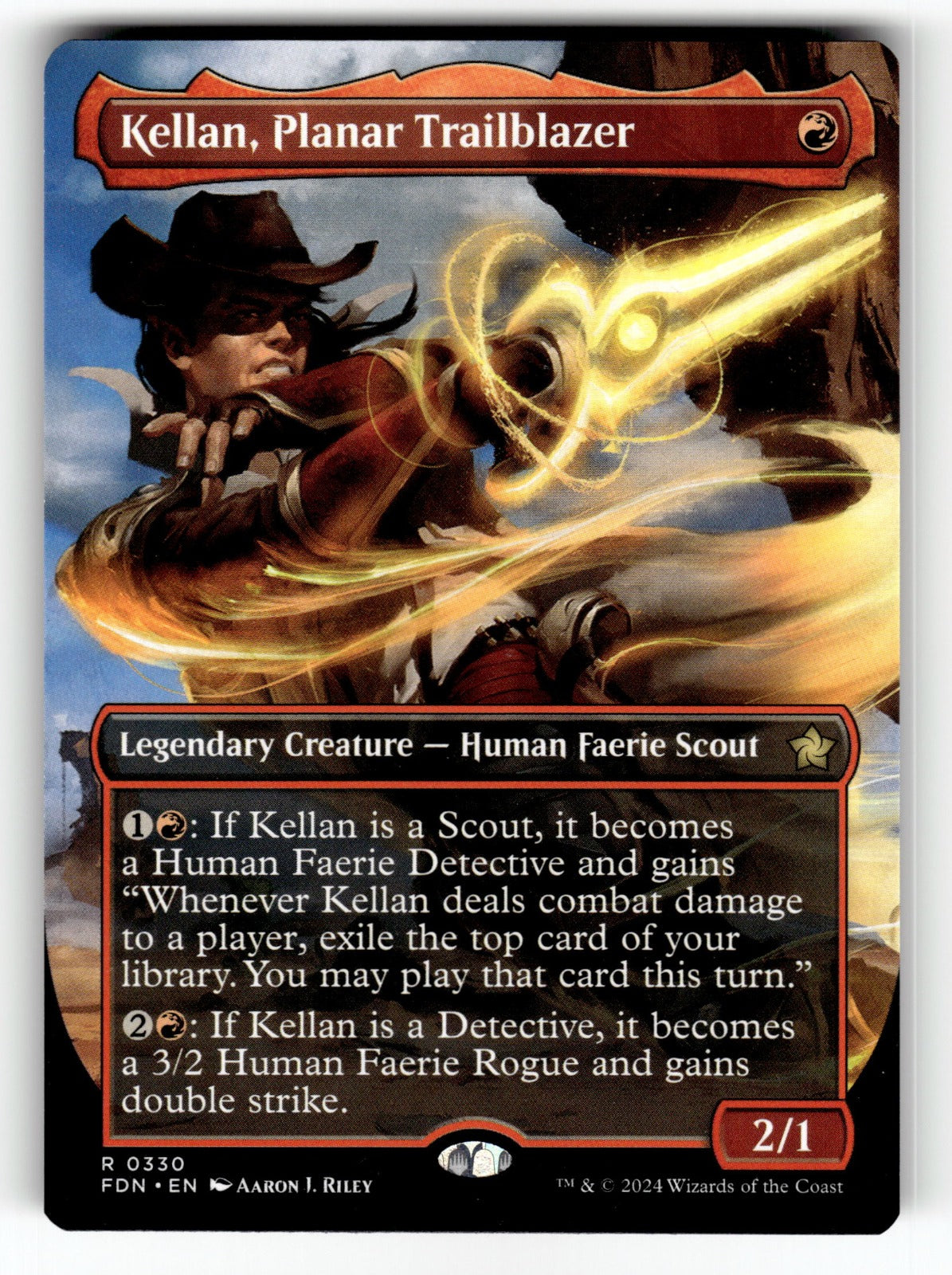 Kellan, Planar Trailblazer (Borderless) – 330 FDN: Foundations R NM