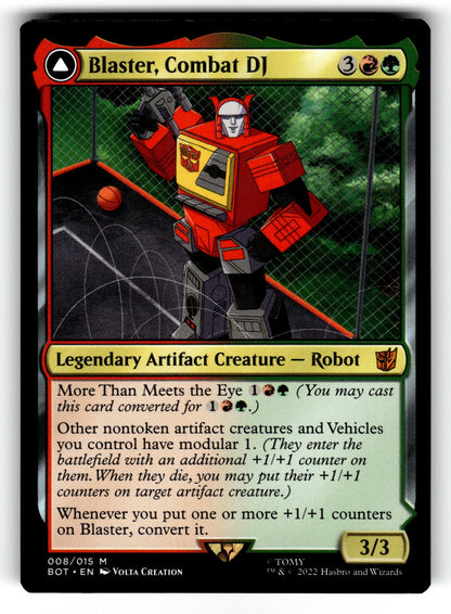 Blaster, Combat DJ – 8 BOT: Universes Beyond: Transformers M NM