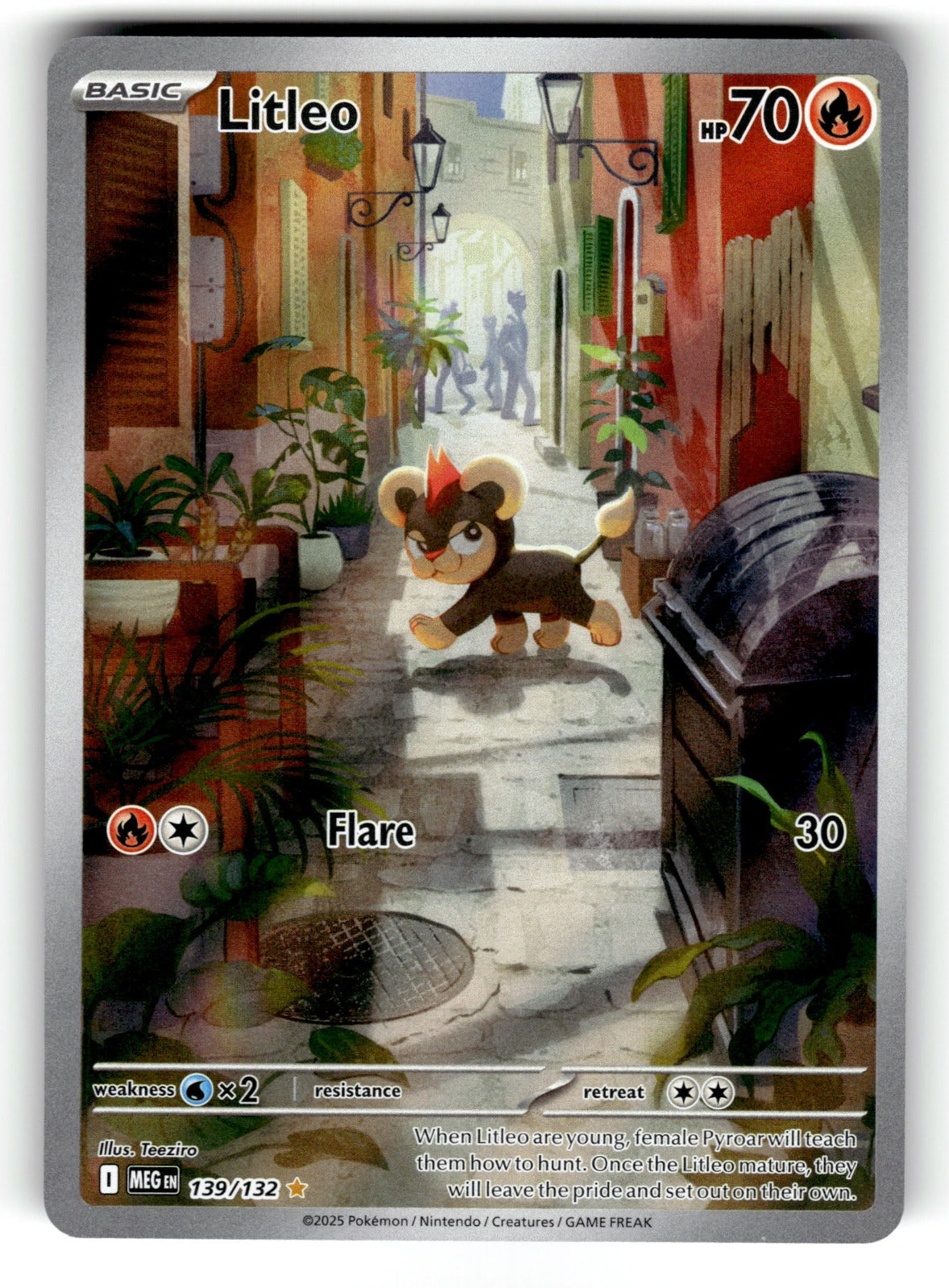 Litleo – 139/132 MEG: ME01: Mega Evolution Illustration Rare HoloMP