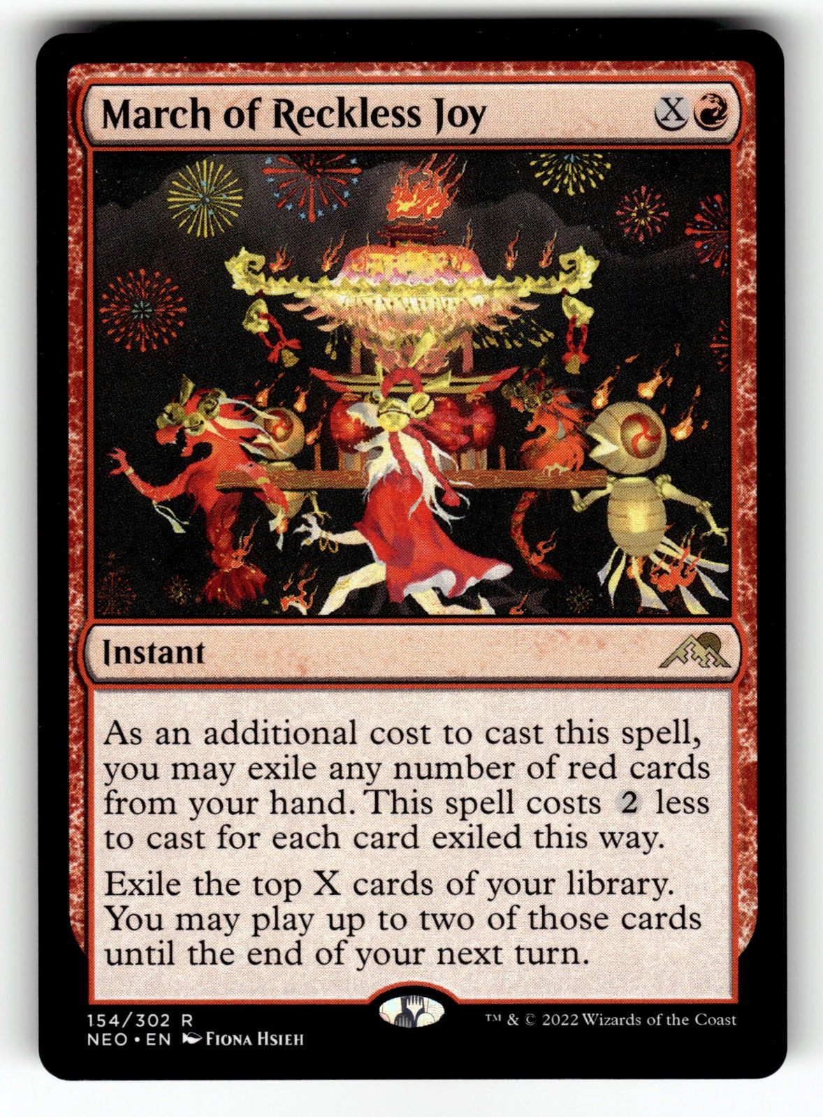 March of Reckless Joy – 154 NEO: Kamigawa: Neon Dynasty R NM