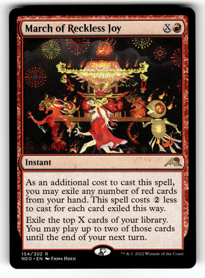 March of Reckless Joy – 154 NEO: Kamigawa: Neon Dynasty R NM
