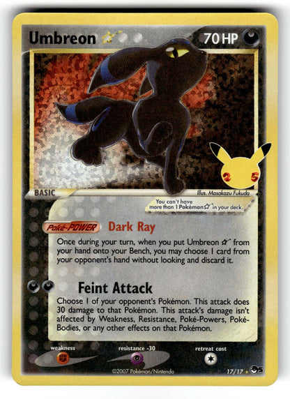 Umbreon Star – 17/17 CCC: Celebrations: Classic Collection Classic Collection Holo NM