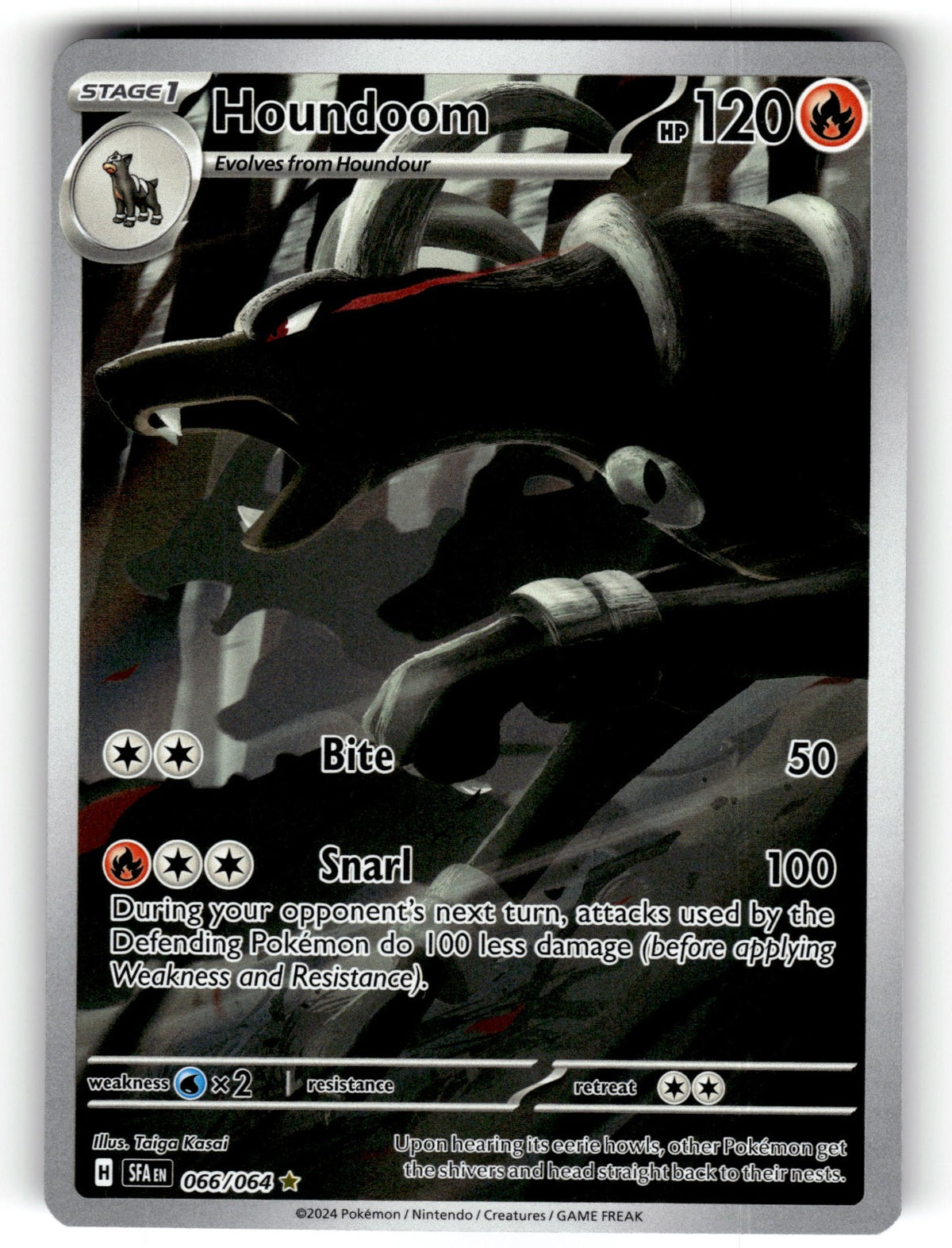 Houndoom – 066/064 SFA: SV: Shrouded Fable Illustration Rare Holo NM