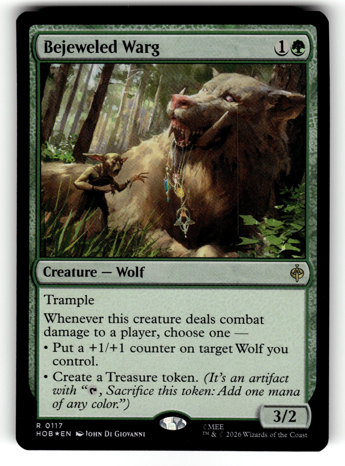 Bejeweled Warg – 117 HOB: The Hobbit R Foil NM