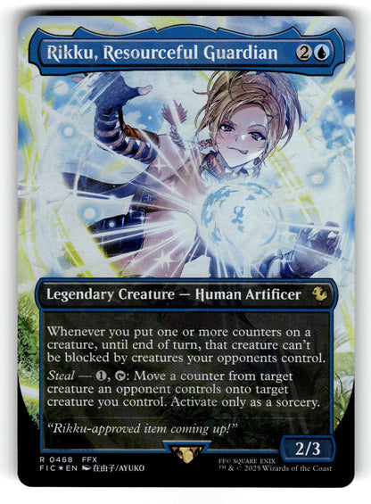 Rikku, Resourceful Guardian (Borderless) (Chocobo Track Foil) – 468 FIC: Commander: FINAL FANTASY R Foil NM
