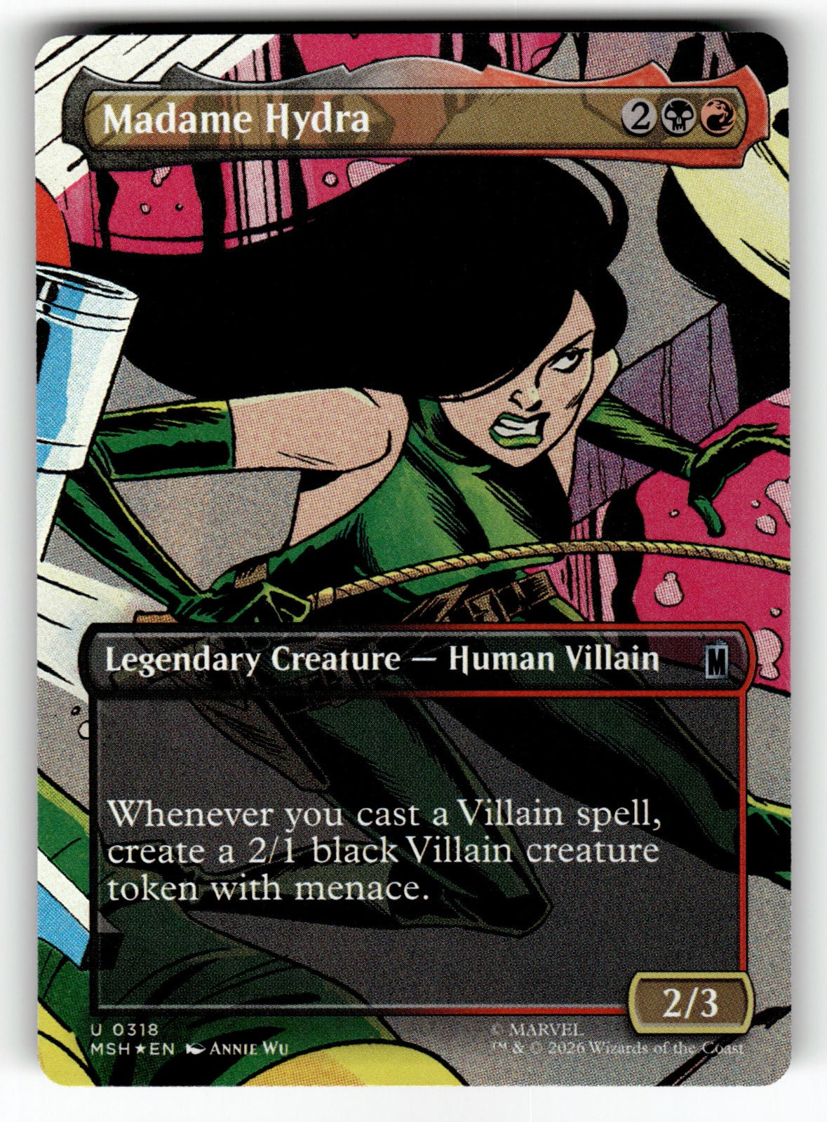 Madame Hydra (Borderless) – 318 MSH: Marvel Super Heroes U Foil NM