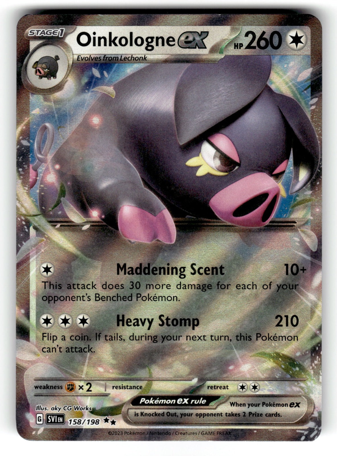 Oinkologne ex - – 158/198 SVI: SV01: Scarlet & Violet Base Set Double Rare Holo NM