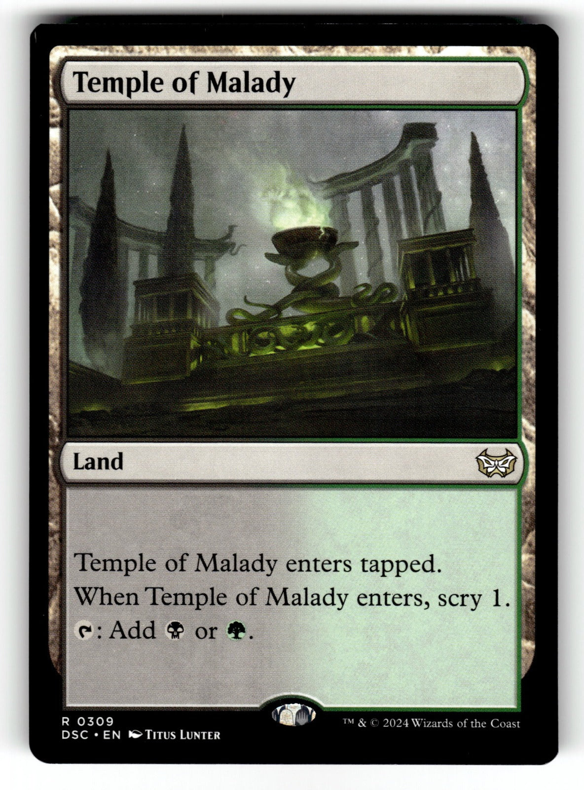 Temple of Malady – 309 DSC: Commander: Duskmourn: House of Horror R NM