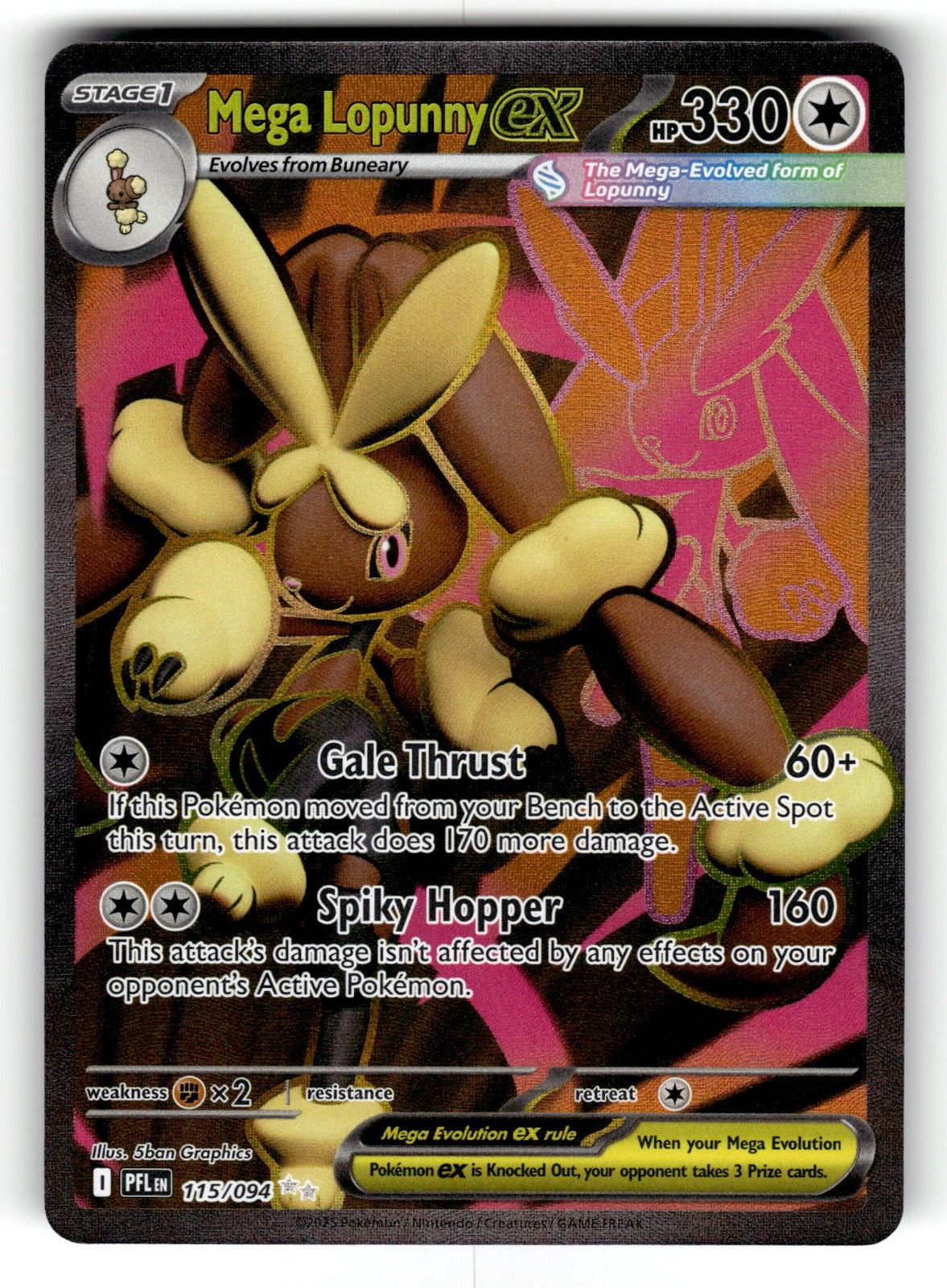 Mega Lopunny ex - – 115/094 PFL: ME02: Phantasmal Flames Ultra Rare Holo NM