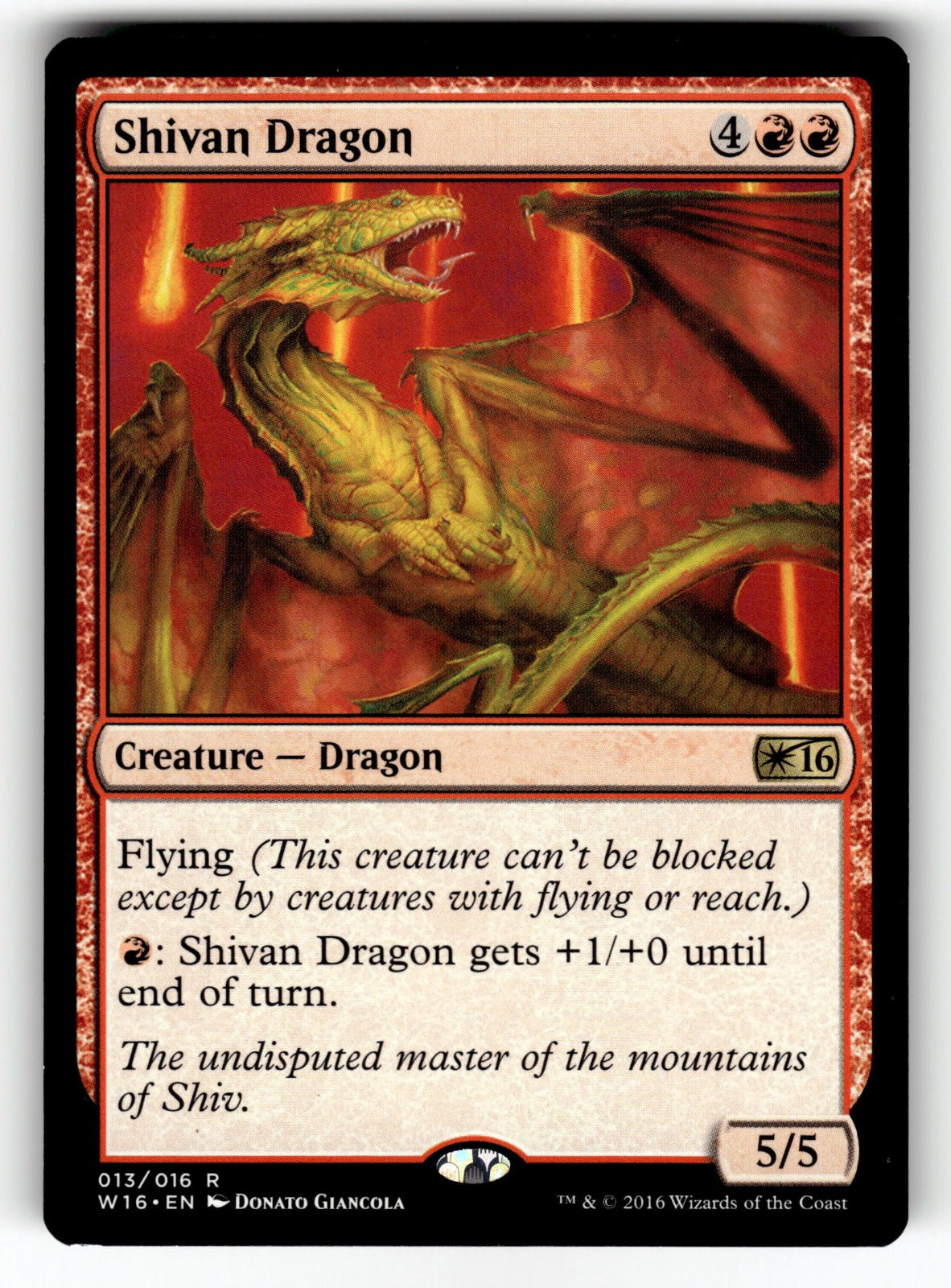 Shivan Dragon – 13 W16: Welcome Deck 2016 R NM