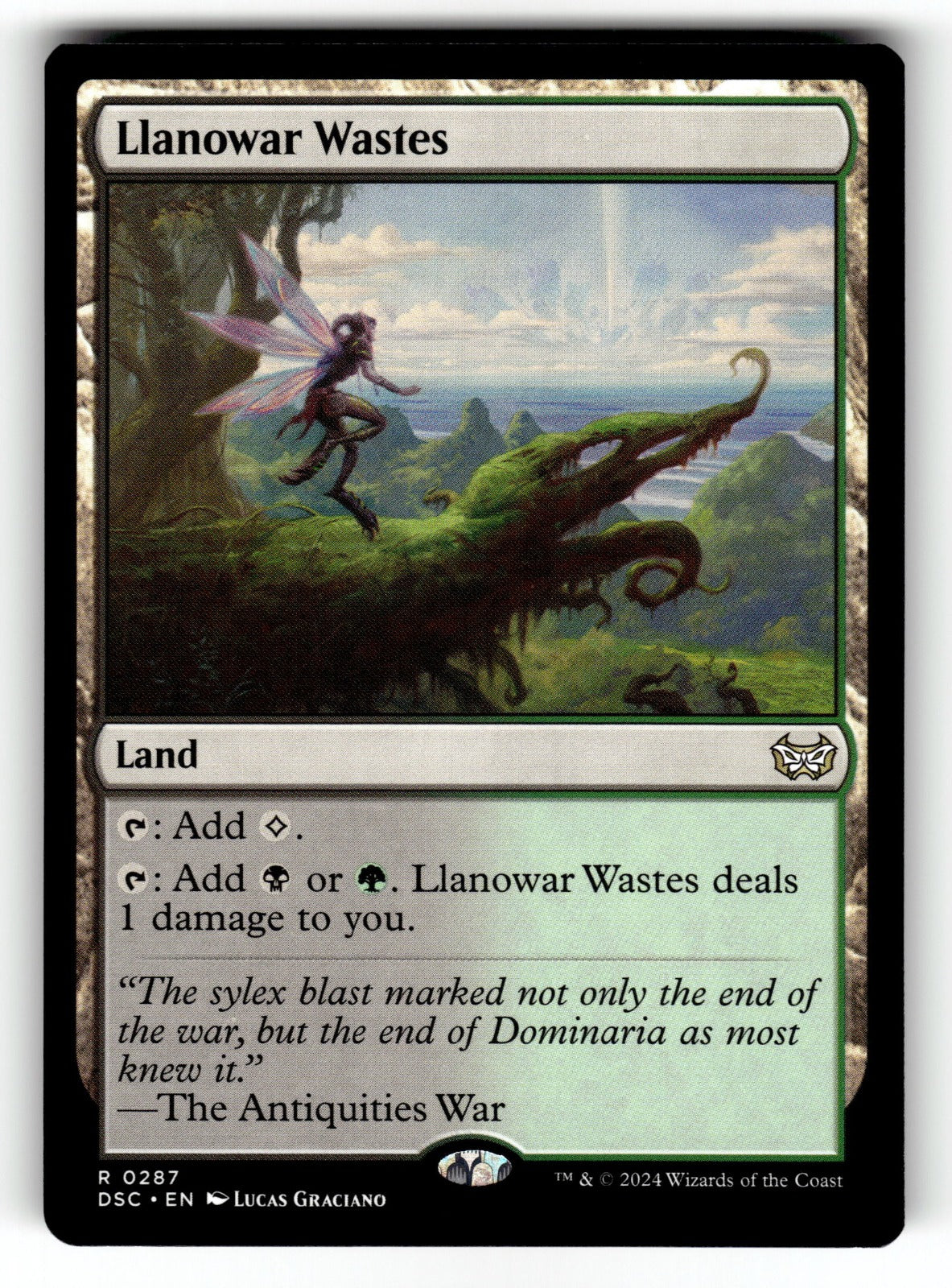 Llanowar Wastes – 287 DSC: Commander: Duskmourn: House of Horror R NM